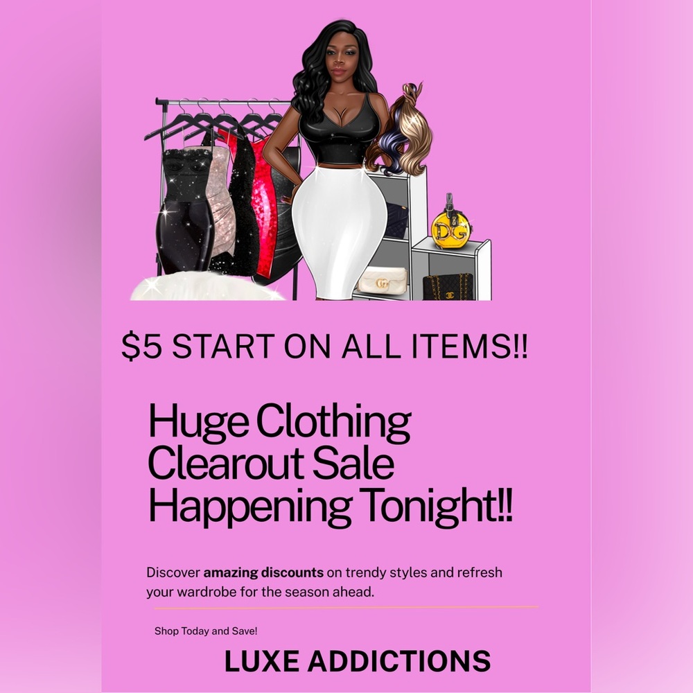 $5 CLOSET CLEAROUT ON CLOTHING